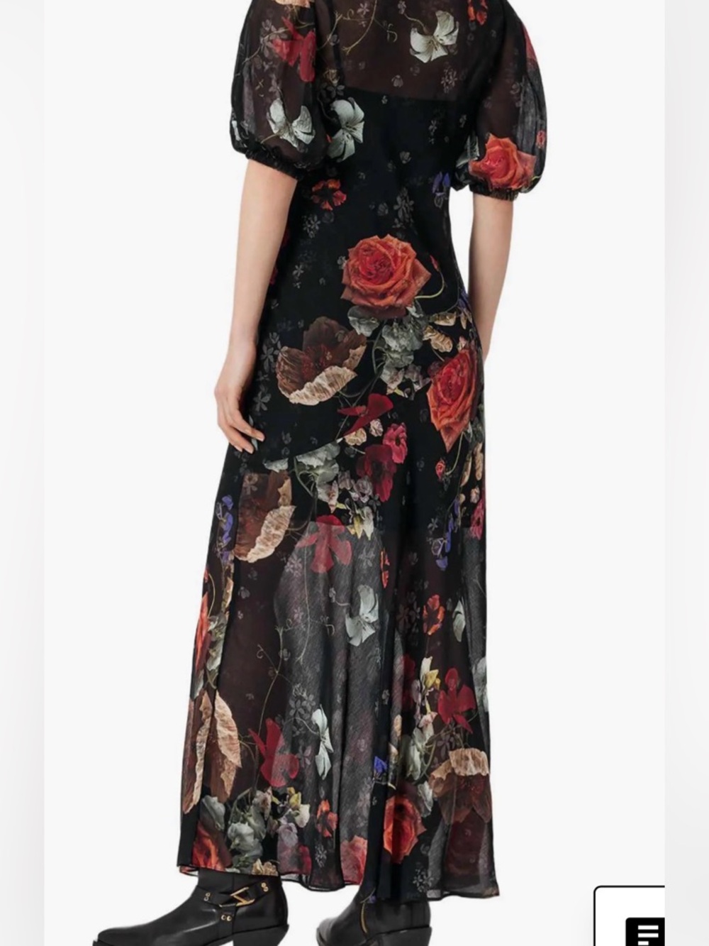 AllSaints Tiwa Floral Puff Sleeve Maxi Dress - Picture 2 of 4